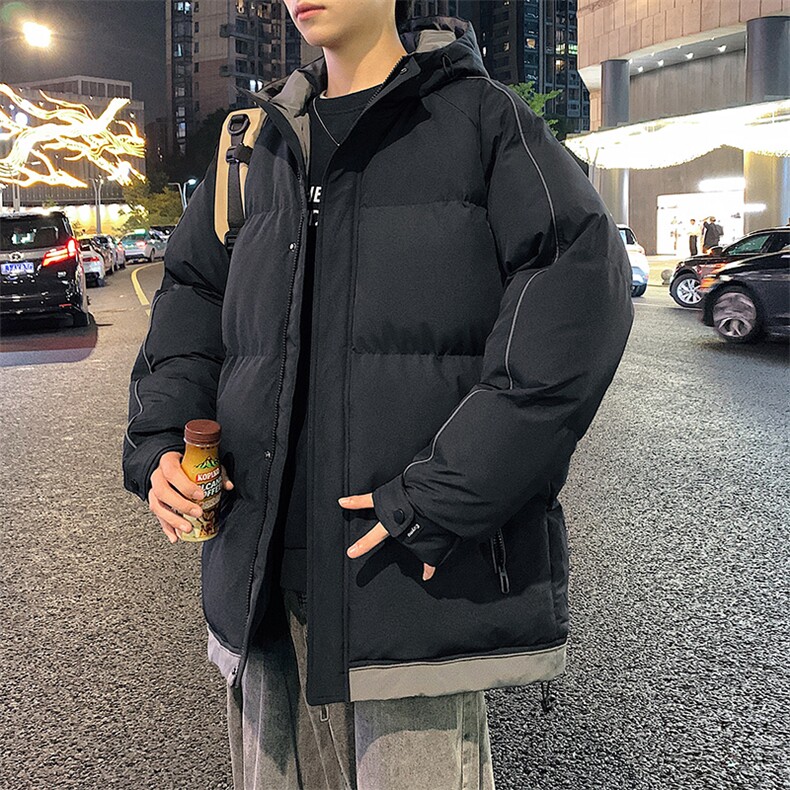 港风夜景潮牌新款连帽棉服潮流保暖棉衣M081-P90,男装棉衣,星座717