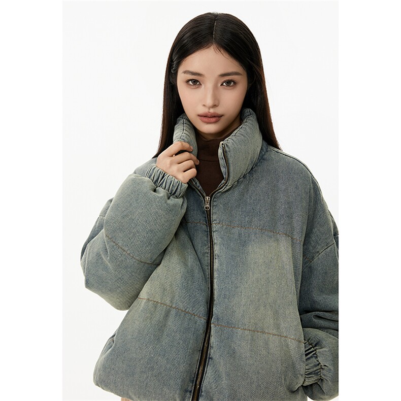 标50白鸭绒短款羽绒服牛仔外套男女 225-2-Y202-P218图片