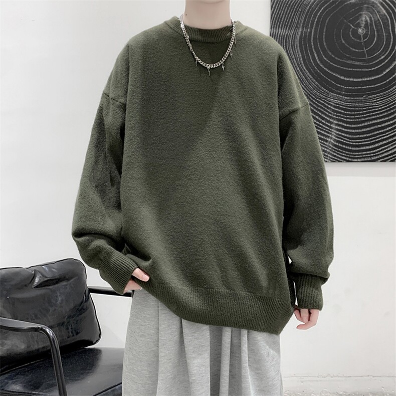 纯色圆领毛衣M01P40,男装针织衫/毛衣,电商A169