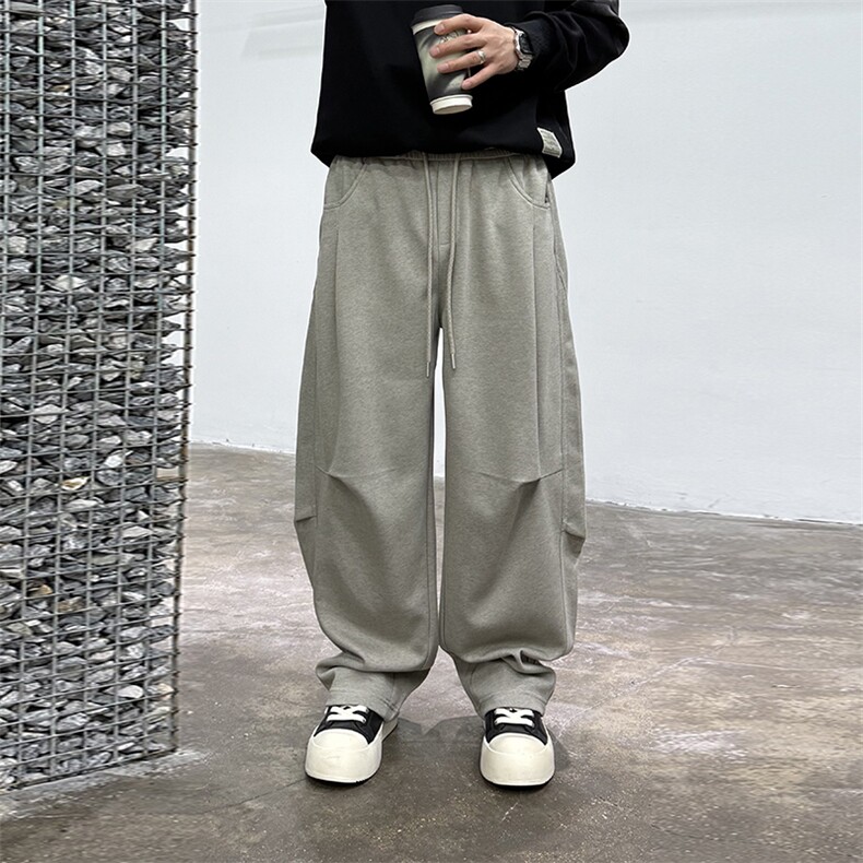 2025新款休闲男裤宽松直筒时尚潮流卫裤百搭裤子529P80,男装休闲裤,电商B332-1