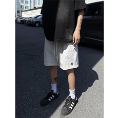 现货~美式高街短裤字母印花宽松五分运动裤XZ502-DK100-P30控49，男装牛仔裤，星座502