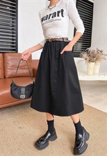 [现货]半身裙休闲款，两色、四个尺码，女装半身裙，依柏璐(1F)