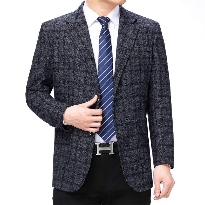 中年男士商务休闲西装春秋季新款爸爸西服单西外套中老年男士,男装西服,电商B212（原钱塘6029）