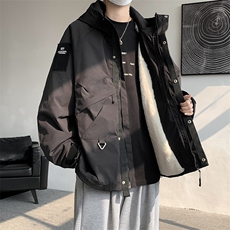 8XL-M特大码冲锋衣防水宽松工装风男夹克外套JK1306P90控118，男装夹克，电商D206-1