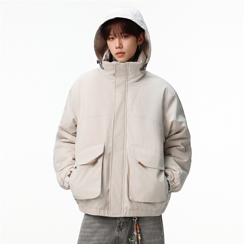 新款冬季大码羽绒棉服棉袄连帽工装韩版宽松外套A436-2533-P98,男装棉衣,电商A436