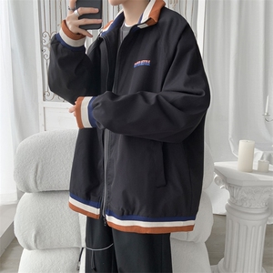 JK3012/P55春装潮流立领夹克男外套宽松大码上衣服男学生夹克衫,衣服搭配机器哦啊图片