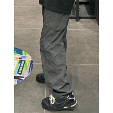美式hiphop裤子贴标设计机能户外冲锋裤男vintage小众直筒休闲裤，男装休闲裤，星座1007（原301D）