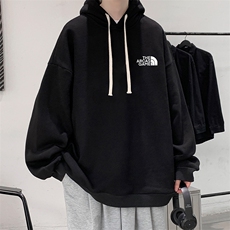 WY2232-P35加绒款-P40纯棉连帽卫衣男大码运动帽衫宽松薄外套男，男装卫衣，电商A040