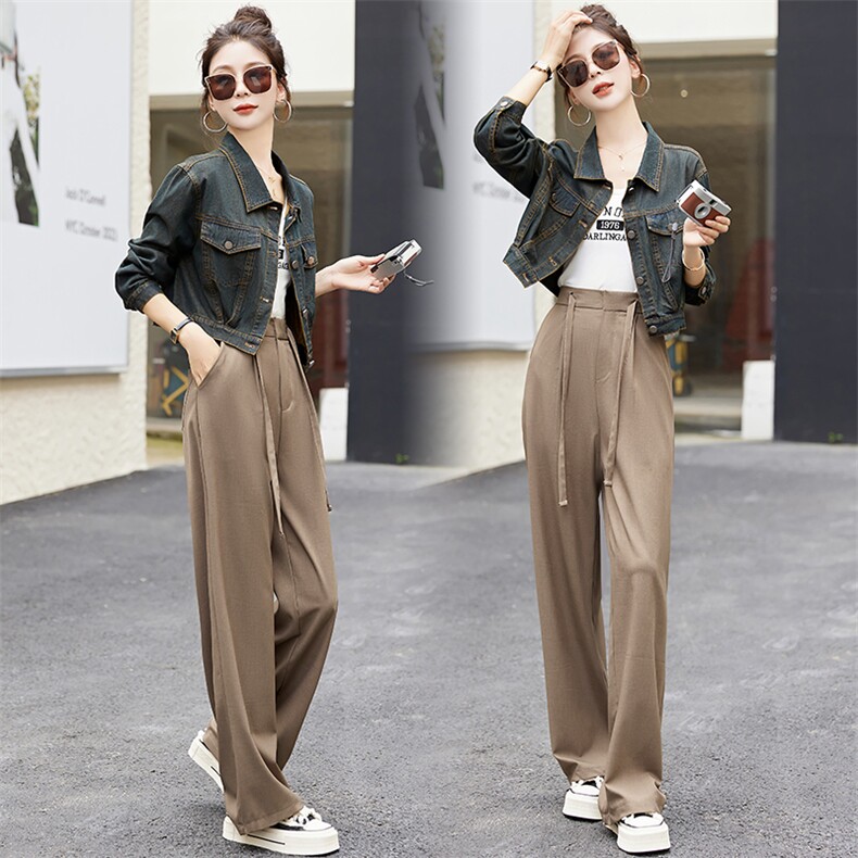 大量现货2024春装新款气质舒适时尚简约牛仔外套，女装牛仔外套，涵墨