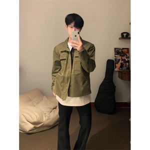 【有货】军绿色工装外套男款高级感痞帅夹克HY195CC-特P65图片