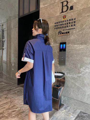 爱美欧织带衬衫连衣裙，女装衬衫，爱美欧