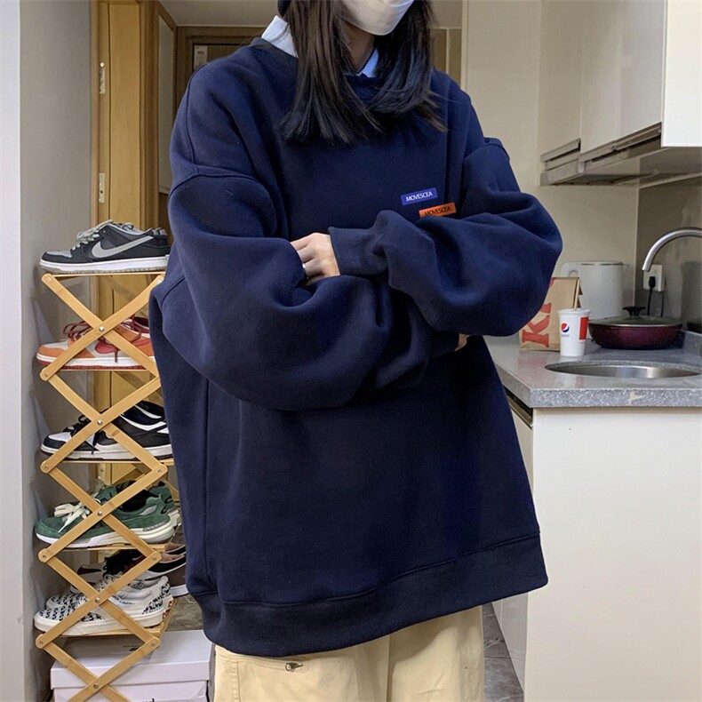 中性风！抖音直播高品质重磅卫衣男圆领卫衣女XW371-P45,男装卫衣,电商B371