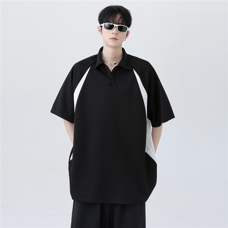 美式潮牌嘻哈T恤男夏季cleanfit撞色短袖重磅休闲半袖T65-P38,男装T恤,电商C307