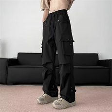 时尚流机能百搭直筒裤男防水风休闲冲锋裤男休闲裤户外百D346/P43，男装休闲裤，星座506