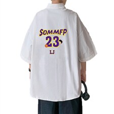 ！夏款港风冰丝衬衣男黑寸衫男白短袖衬衫男DXC283-P30，男装衬衫，电商B371