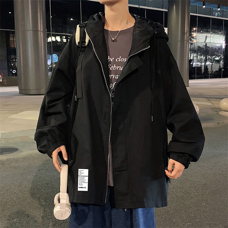 JK41045-P85加棉款-P115纯棉连帽夹克男士大码工装夹克男外套男,男装夹克,电商A040