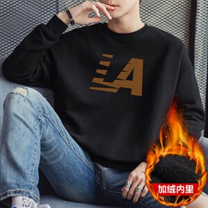 秋冬货源休闲大码百搭男士字母印花套头卫衣1511A-2-F057加绒-P19,男装卫衣,星座1816-2（原1210–2）