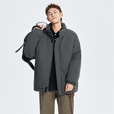 现货美式高街休闲夹克冬季立领纯色三防户外工装加厚棉服外套，男装夹克，电商A486