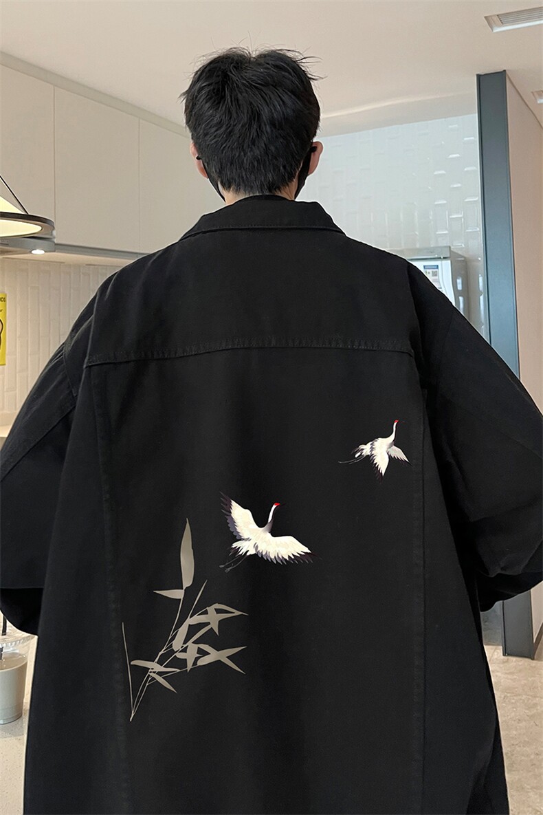牛仔夹克男大码牛仔外套男茄克NJ77394-P60,男装夹克,电商A040
