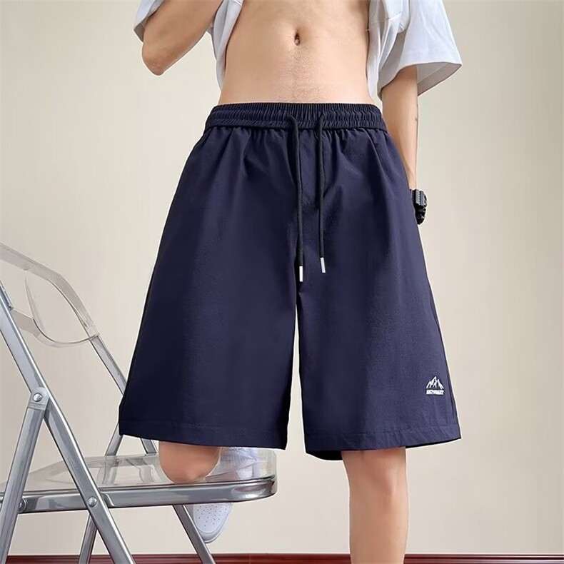 夏季冰感五分运动裤男生宽松休闲裤衩外穿加肥加大码D17-2/P38,男装休闲裤,星座506