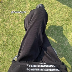 美式复古白色明线解构弯刀牛仔裤女多口袋宽松显瘦休闲阔腿拖地裤，男装牛仔裤，星座506A