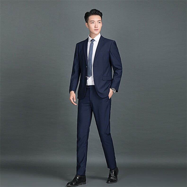 87882-3男士2021年春季新款青年三件套西装商务修身礼服西服P220,男装西服套装,电商B360