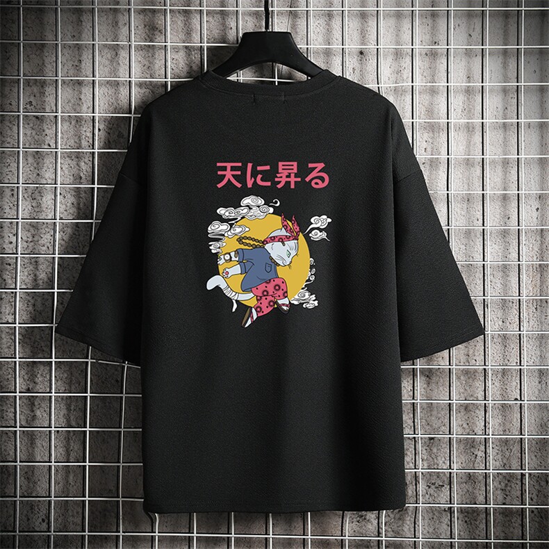 Q11012-P30 春夏季七分袖t恤男大码五分袖男短袖中袖图片