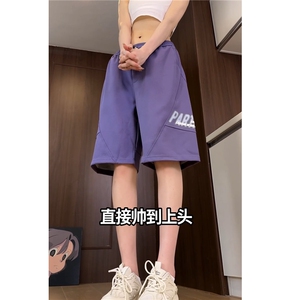49 五分裤休闲运动百搭速干透气裤宽松花短裤DK23827 P28图片