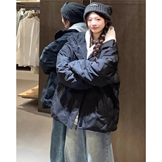 菱形格设计感小众潮牌保暖冬季新款棉服外套百搭立领面包服女，男装棉衣，星座1210-1