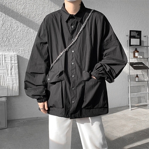 8XL-M春夏廓形衬衫防晒外套特大码多口袋复古慵懒衬衣JK5203/P50图片