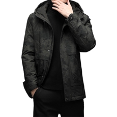 2023冬季新款中年男休闲羽绒服男爸爸冬装连帽外套TLM2806-P300，男装羽绒服，电商B212（原钱塘6029）