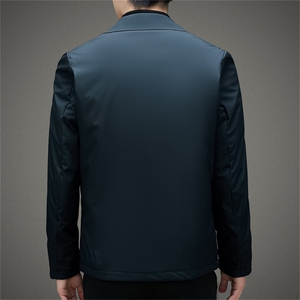 2023冬季新款羽绒服内胆男士翻领夹克上衣保暖外套中年男装加厚图片