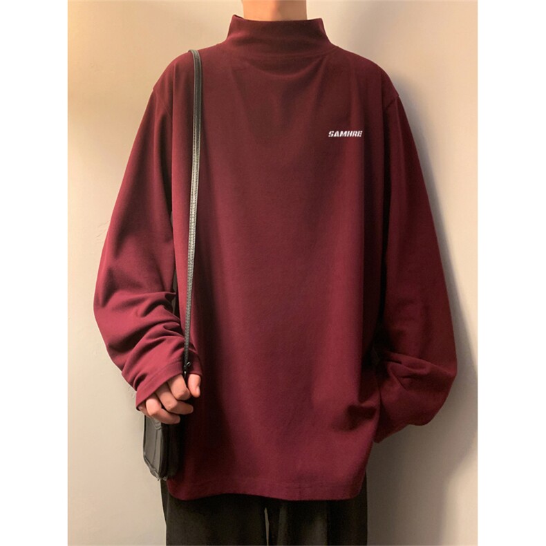 2025冬季新款港风黄墙大码印花半高领德绒M-5XHT24922-3-特P20,男装T恤,电商A022