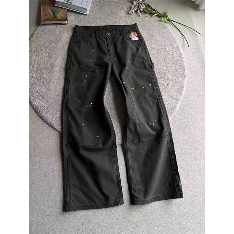 水洗纯棉大口袋工装裤男款褶皱伞兵裤子宽松休闲长裤MKA407P63,男装工装外套,星座1013-5
