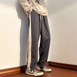 春季休闲裤直筒青春流行潮男条纹运动裤SK10P28图片