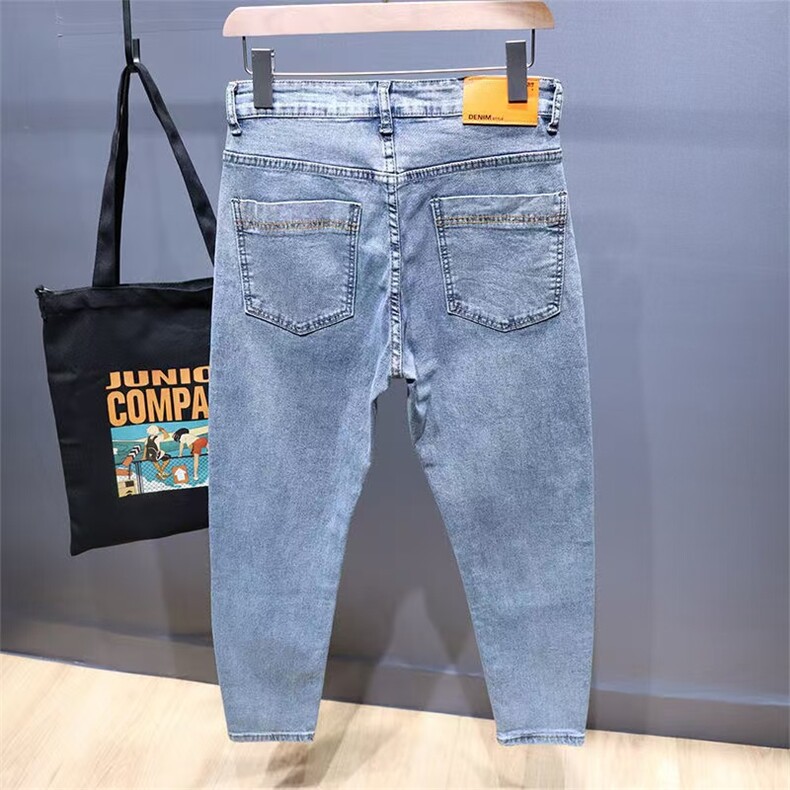 1506-1/KK6461/P49牛仔裤男春夏宽松弹力小脚裤春秋款韩版百搭,男装牛仔裤,星座1506-1