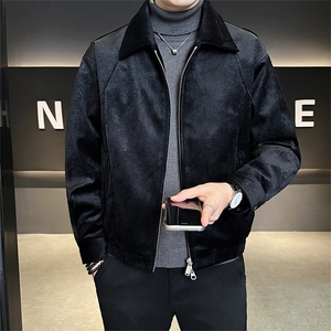 新标90绒有报告 冬季男士翻领羽绒服短款夹克外套6693-P295图片