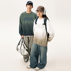 2025秋季新款男装日系潮牌渐变宽松卫衣休闲外套WY600-F76，女装短外套，电商A101（原外27）