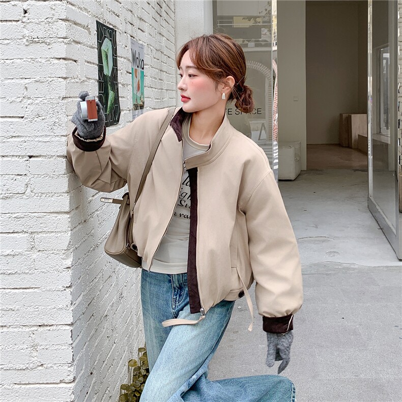 宽松小立领90白鸭绒短款屋外夹克图片