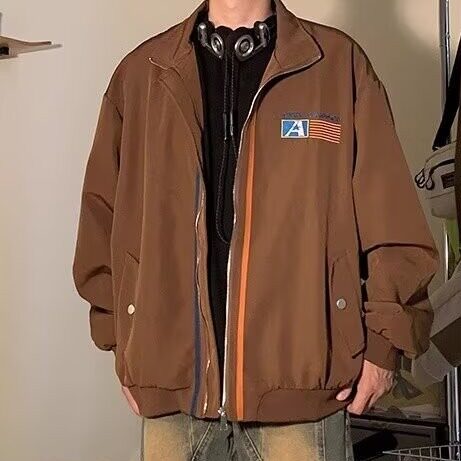 棒球服外套男女春秋装新款字母印花宽松休闲夹克上衣GA1072P62,男装夹克,星座1013-5