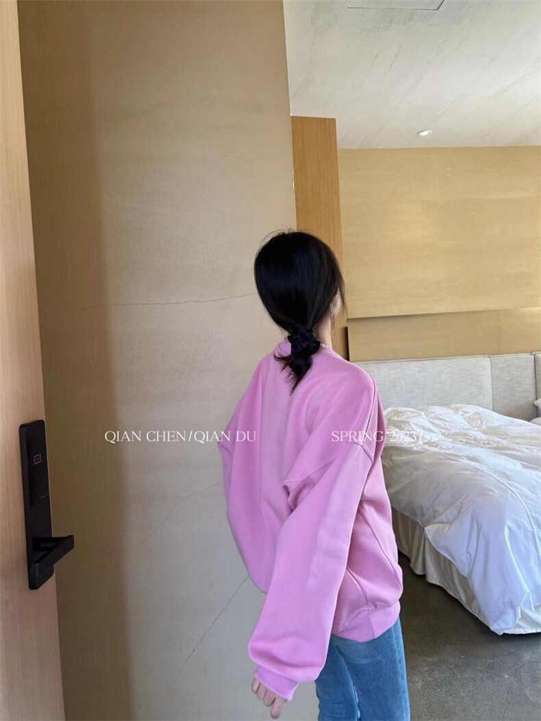 现货春季新款简约卫衣，女装卫衣/绒衫，QIANCHEN 谦晨(1F)