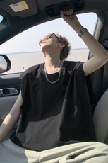 夏季外景纯棉ins韩版宽松背心男青年百搭坎肩无袖T恤BX00078/P25，男装背心/马甲，电商B316
