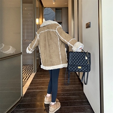 【现货】2025冬新卡其色羊羔毛外套2C037191P195K278，女装短外套，2C037