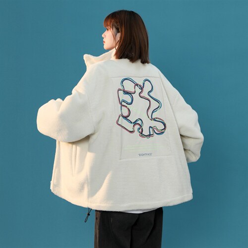 MY202-P120后背彩色拼图印花夹棉加厚棉衣羊羔毛加棉外套控148，男装棉衣，星座1408-1