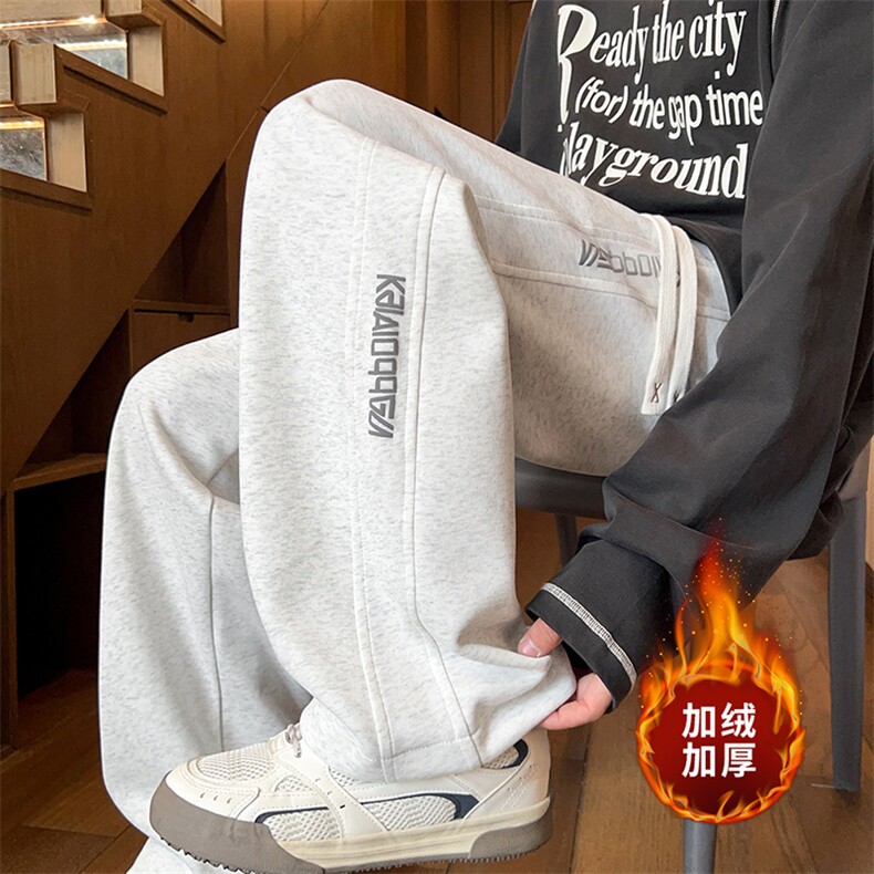 ！2025冬季新款男士加绒加厚卫裤发泡运动裤WK2105JR特P50，男装休闲裤，电商B220