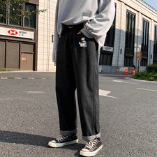NK44239-P38直筒牛仔裤男士大码宽松九分裤男休闲长裤子男，男装休闲裤，电商A040