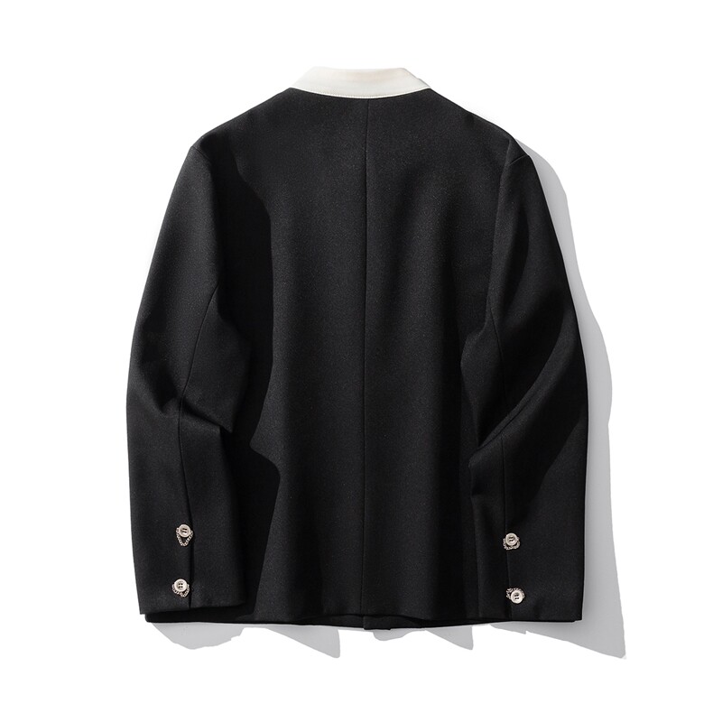 1新中式拼色大码M-5XL西服男:95%聚酯纤维5%氨纶XF77951特P65控98,男装西服,星座226-2