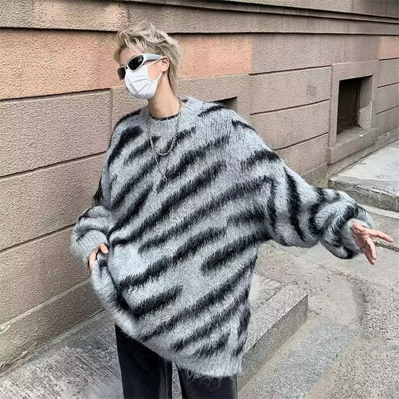 圆领潮宽松型情侣装毛衣男秋冬季高级感慵懒风长袖青少年常规休闲,男装针织衫/毛衣,星座218-1（原230）