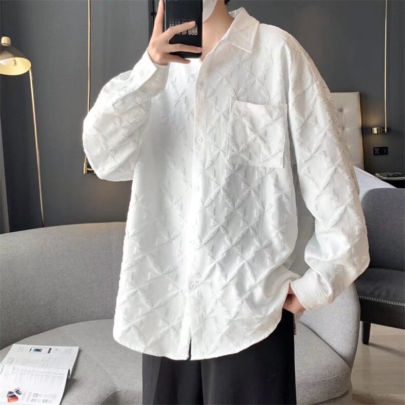 长袖衬衫男港风日系外套K02P48,男装衬衫,星座1116-2