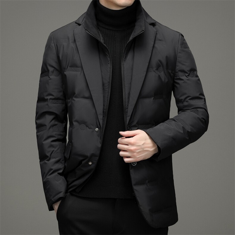 冬季新款立领羽绒服男常规外衣休闲保暖纯色羽绒外套HB9908-P225图片